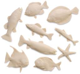 Gyotaku Fish Printing Replicas - 9 Fish forms shown 