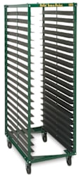 AWT Rollin' Screen Racker - 20 Shelf Screen Racker condensed to 15" width