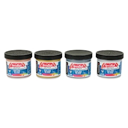 Speedball Fabric Screen Printing Ink - Metallized Glimmer (Opaque), 4 oz, Set of 4