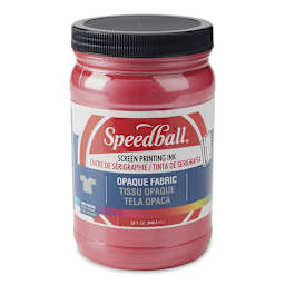 Speedball Fabric Screen Printing Ink - Raspberry (Opaque), 32 oz, Jar