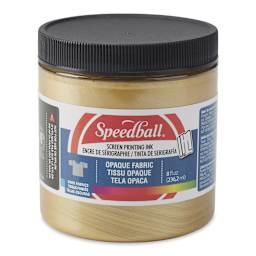 Speedball Fabric Screen Printing Ink - Gold (Opaque), 8 oz, Jar