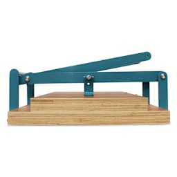 Woodzilla Hand Lino Press - Turquoise, 11-3/4" x 16-1/2", Wide Base