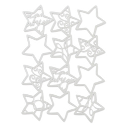 Gelli Arts Stencil - Holiday Stars, 5" x 7" - out of packaging