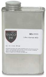 Hanco Ink Modifiers - Front of can of Litho Varnish, No 00