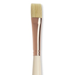 Blick x Raphaël L'Impressionniste Synthetic Bristle Brush - Bright, Size 16, Long Handle close up