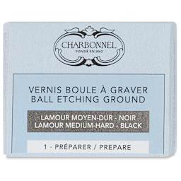 Charbonnel Etching Ground Ball - Lamour Hard Black, front of packaging
