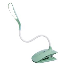 Daylight Smart Clip-On Lamp - Green, with flexible arm bent
