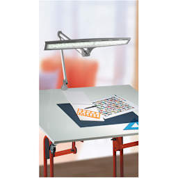 Daylight Luminos LED Lamp - shown attached to drafting table in studio setting