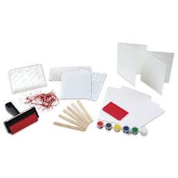 Gelli Arts Christmas Cards DIY Printing Kit, kit contents