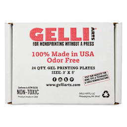 Gelli Arts Gel Printing Plates - Class Pack, 3" x 5", Rectangle, Pkg of 24