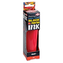 Essdee Premium Water-Based Block Printing Inks - Brilliant Red, 100 ml Tube (In package)