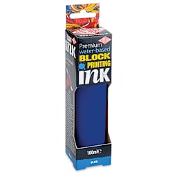 Essdee Premium Water-Based Block Printing Inks - Brilliant Blue, 100 ml Tube (In package)