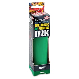 Essdee Premium Water-Based Block Printing Inks - Brilliant Green, 100 ml Tube (In package)