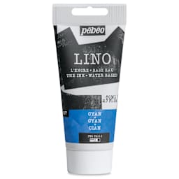 Pebeo Lino Ink - Cyan, 80 ml Tube