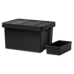 Like-It Store-Up Container - Shallow with Tray, Black