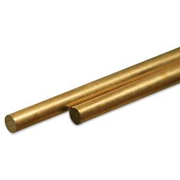 K&S Bendable Metal Shape - Brass, Round Rod, 1/16" & 3/64", Pkg of 2