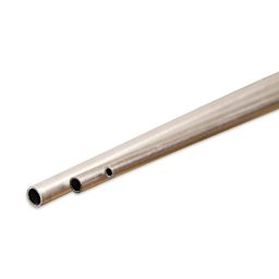 K&S Bendable Metal Shape - Aluminum, Round Tube, 3/32", 1/8", 5/32", Pkg of 3 (contents)