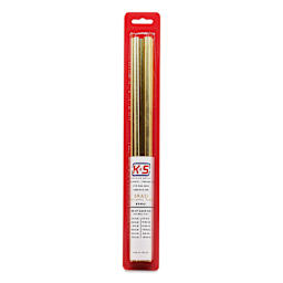 K&S Telescopic Tubing - Brass, Small Telescoping Tubing Assortment, Pkg of 12, 12" (In package)