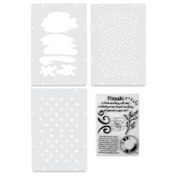 Sizzix Studio Layered Stencil and Stamp Set - Set of 10, Create