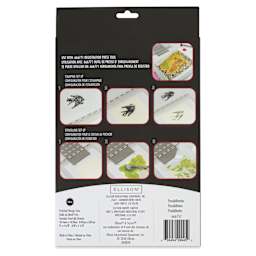 Sizzix Studio Layered Stencil and Stamp Set - Set of 16, Possibilitarian back of packaging