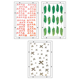 Sizzix Studio Layered Stencil and Stamp Set - Set of 14, Feed your Soul