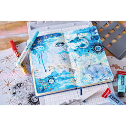 Sizzix Studio Layered Stencil and Stamp Set - Set of 30, Dreamscape completed project