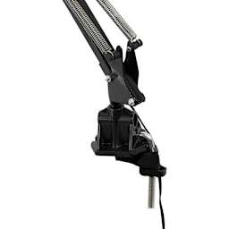 Studio Designs Swing Arm Lamp - Black, close-up of the clamp system