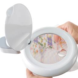 OttLite Space-Saving LED Magnifier Desk Lamp - white, close-up