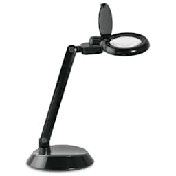 OttLite Space-Saving LED Magnifier Desk Lamp - Black