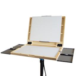 New Wave u.go Plein Air Anywhere Metal Side Tray - 4" x 11" attached to the side the u.go Plein Air Anywhere Pochade (sold separately)