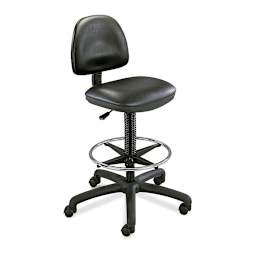 Precision Drafting Stool - Angled view of Vinyl Chair