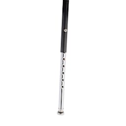 National Public Seating Corp. Adjustable Stool - Without Back Rest, Black, 19" to 27", extended leg