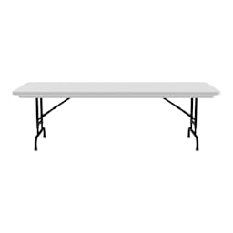 Correll Plastic Resin Folding Table - 30" x 60", Granite, Adjustable Height - side view