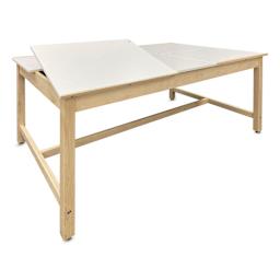 Hann Four-Station Drawing Table - 36" High, with Storage, one of four tilted drawing surfaces