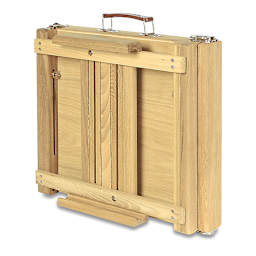 Art Alternatives Ravenna Table Sketchbox Easel - Natural finish easel closed and upright for transport