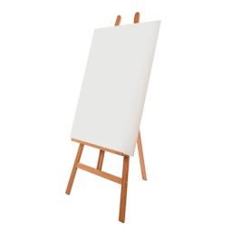 Mabef Lyre Small Display Easel with blank canvas