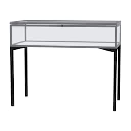 Waddell Keepsake Display Case Table - Satin Natural, Standard, Hinged Top Door