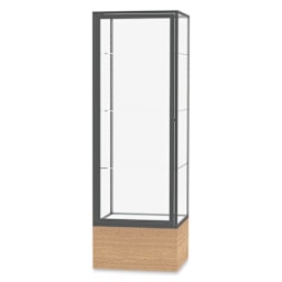 Waddell Keepsake Series Display Case - 24" x 72" x 24", Autumn Oak/Satin, Clear Back