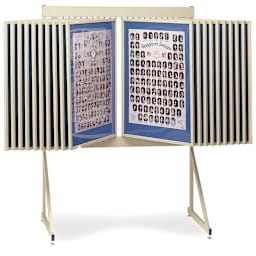 Multiplex Swinging Panel Display - 24" x 36", Beige, 20 Panels, Floor Unit