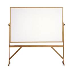 Ghent Chalkboard - 6 ft x 4 ft, White, Wood Frame, Reversible Markerboard