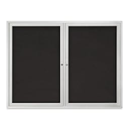 Tac-On Display Board, 2 Door - 48" x 36", 2 Door, Fabric