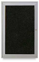 Satin Aluminum Frame Tackboard, 1 Door