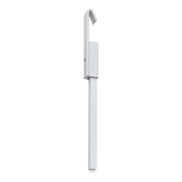 Walker System Rod Sleeves - Side view of White Lock-On Sleeve with white plain rod attached