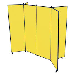 Screenflex Mobile Display - 5 ft 9", Yellow, 6 Panel