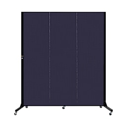 Screenflex Light-Duty Divider - 6'5" x 5'9", Navy, 3 Panel