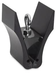 Testrite Visual Clamps - Upright Black Clamp with Eye Hook