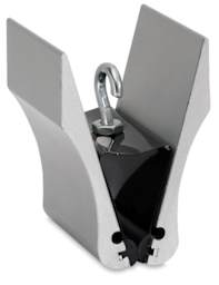 Testrite Visual Clamps - Upright Silver Clamp with Eye Hook