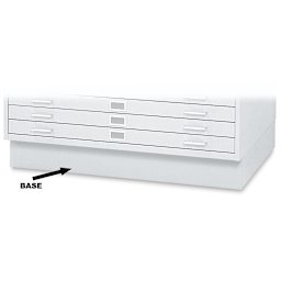 Safco 5-Drawer Steel File - White, Flat File Base, Medium