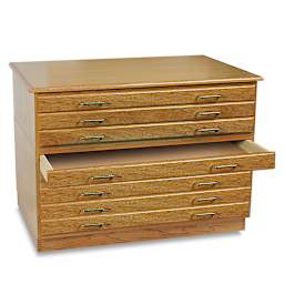 Richeson Oak Flat File - 8 Drawer