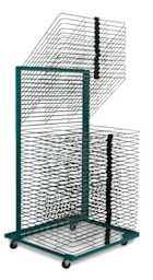AWT Portable Drying Racks - 18" x 24" Rack shown empty with several racks lifted
